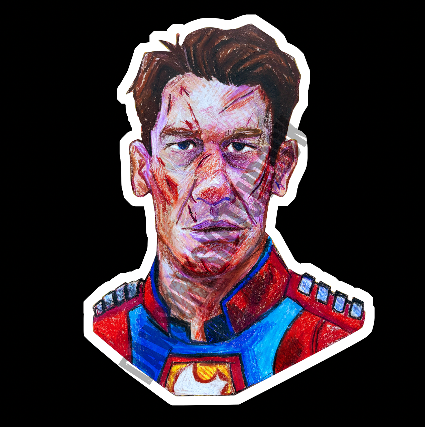 Peacemaker Unmasked (3” Sticker)